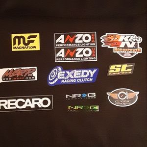Racing stickers set motorsports